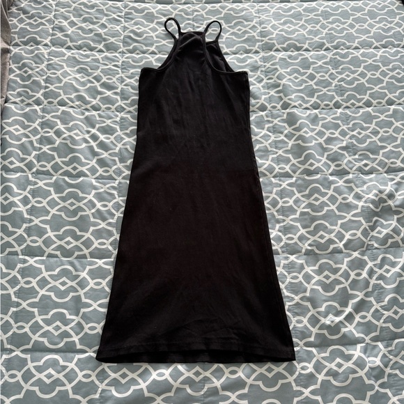 Frankie's Bikinis Black Halter Slip Dress for Cocktail - Picture 2 of 3